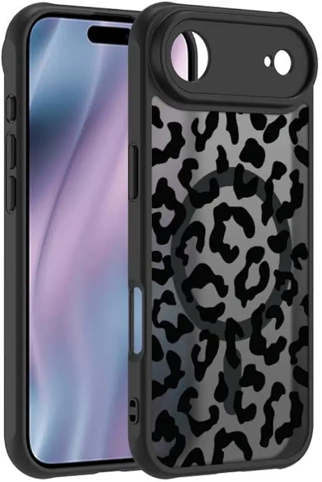 for iPhone 17 Air Case Floral Flowers Design Translucent Phone Cover Soft TPU + Hard PC Anti-Scratch Shockproof Cute Magnetic Case for Women (Compatible with Magsafe)