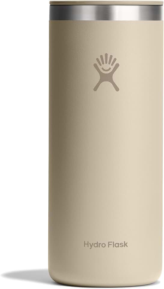 Hydro Flask Travel Coffee Cup – Insulated Stainless Steel, Non-Spill, Leak Proof To-Go Tumbler 20 Oz Oat Tan