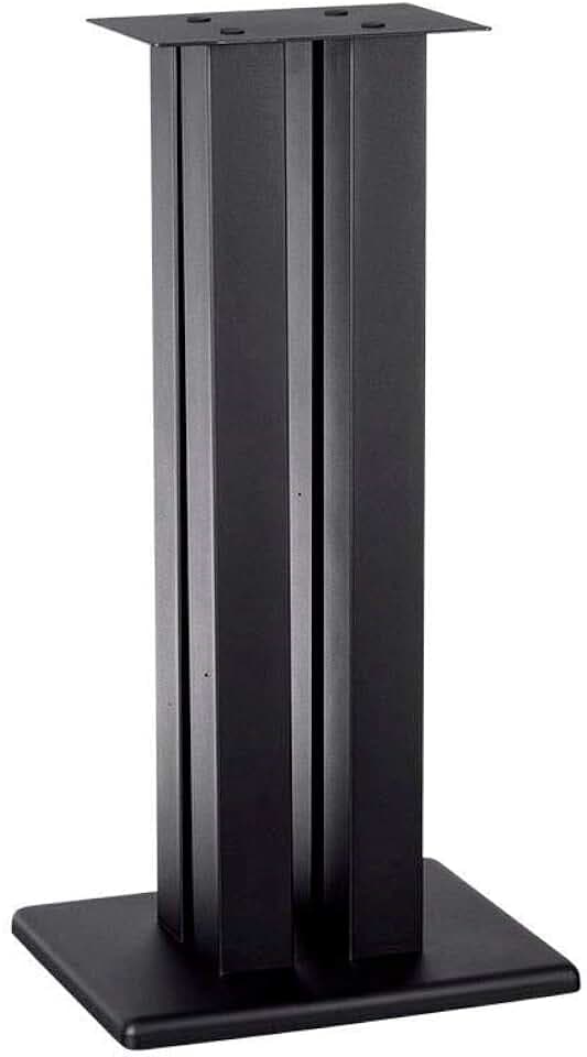Monolith 28 Inch Speaker Stand (Each) - Supports 100 lbs, Adjustable Spikes, Compatible with Bose, Polk, Sony, Yamaha, Pioneer and Others, Black