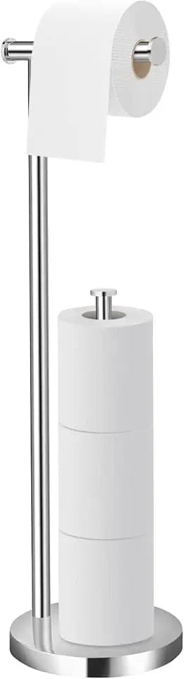 Toilettenpapierhalter stehend 2-in-1, Klopapierhalter Badezimmer, Toilette
