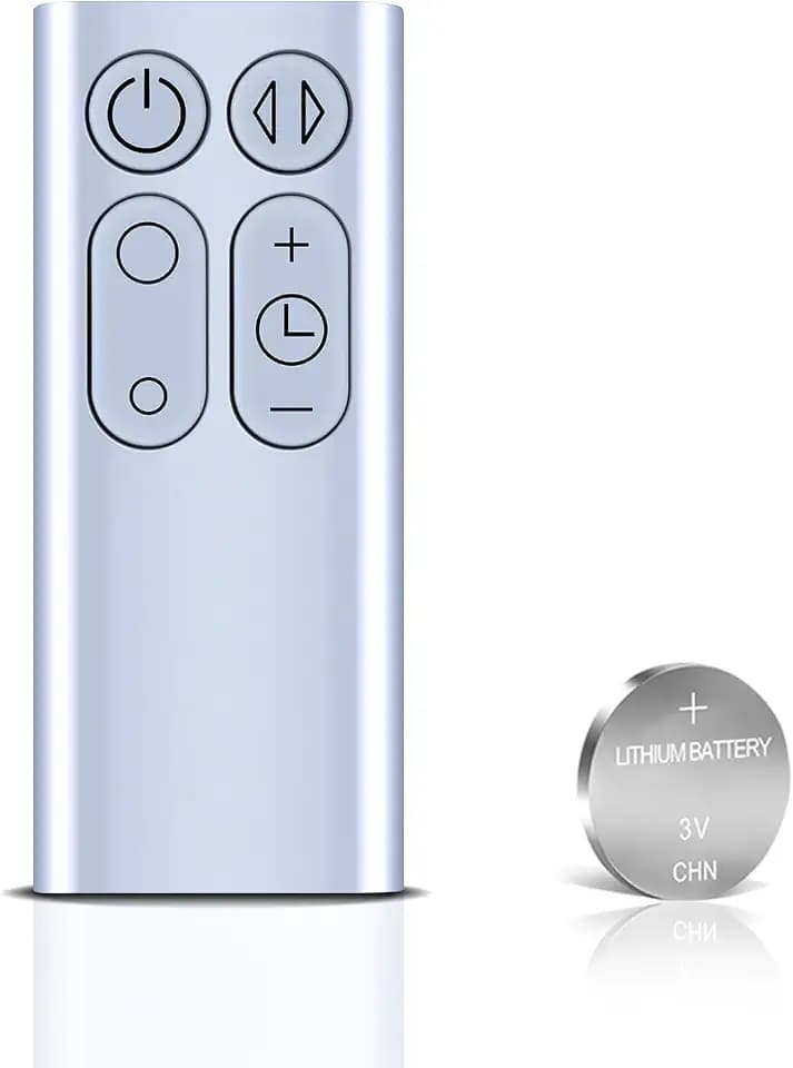 PZL New 965824-06 965824-07 Replacement Remote Control for Dyson Fan AM11 TP01 TP00 - with Battery, Without Magnetic Function, Silver