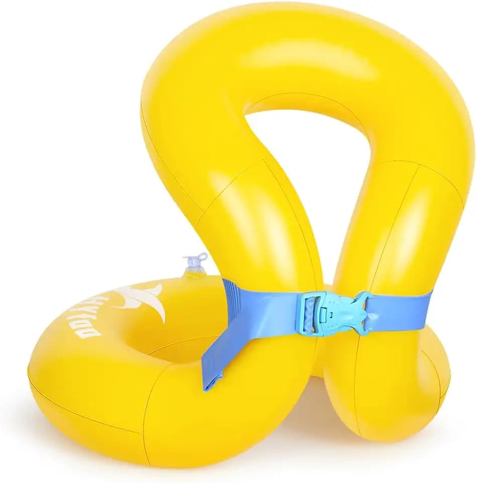 Floaties Swim Vest for Child, Portable Inflatable Pool Floats Swimming Ring with Adjustable Safety Buckle, Safety Swim Arm Bands with Double Surround Air Bag, Durable Float Tube for Kids
