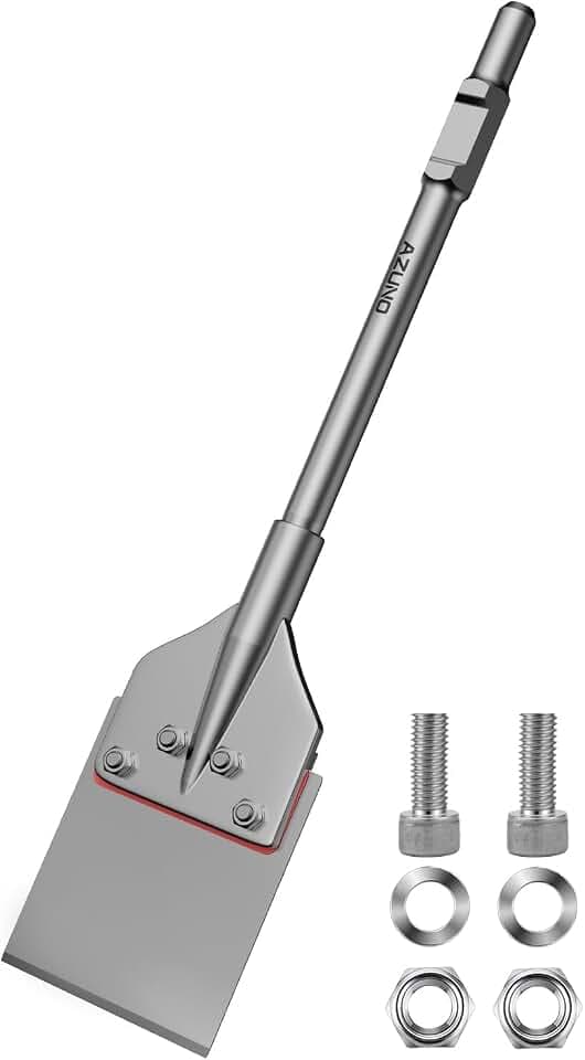 AZUNO HEX Shank Floor Scraper, 6x25 Thinset Removal Chisel Bit