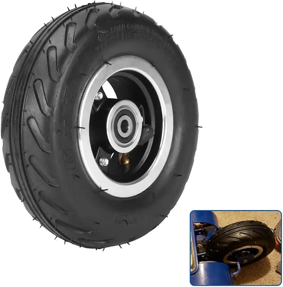 6X2 Inflation Tire Wheel Use 6" Tire Alloy Hub 160mm Pneumatic Tyre Scooter F0 Pneumatic Wheel Trolley Cart Air Wheel M8