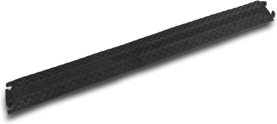 cartrend 10435 Kabelbrücke Schlauchbrücke Überfahrschutz Kabelschutz Kabelkanal Brücke Kabel mit Stecksystem, erweiterbar, Schwarz, 100 cm (1 Packung)