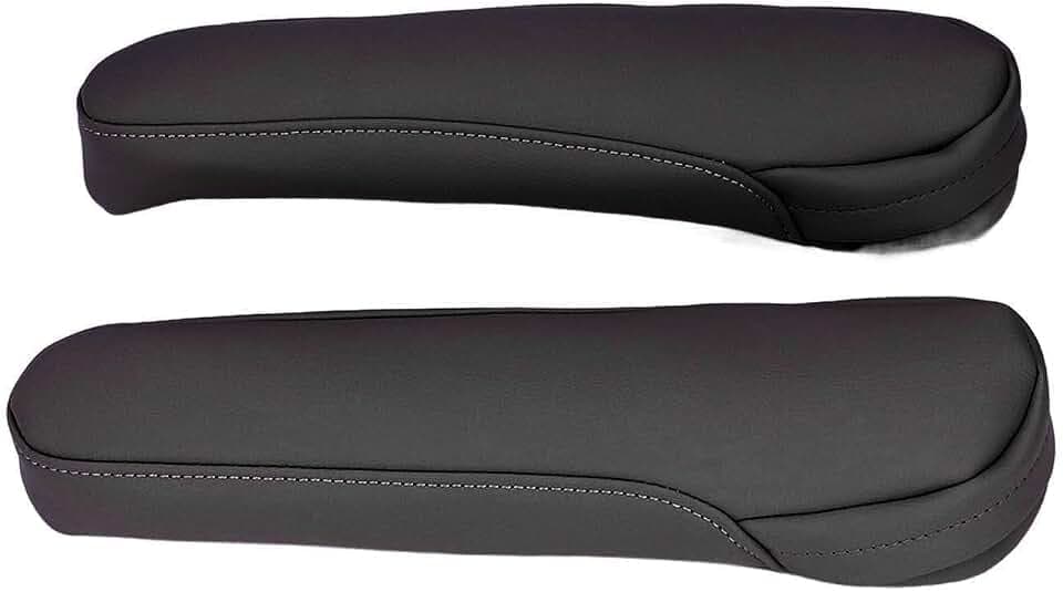 Aramox 2pcs Armrest Cover Leather Armrest Pad Cover Car Interior Accessories Fit for 2004‑2014(black)