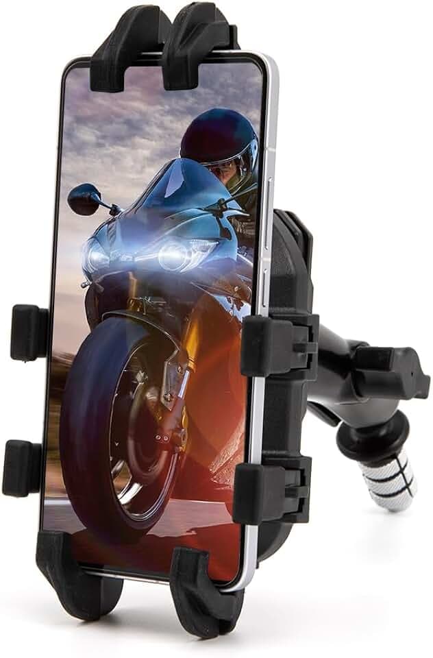Motorrad Handyhalterung GPS-Halterung für 4 '' - 7 '' Smartphone Passt auf alle Motorräder mit Löchern 12mm-24mm Für R1 R6 F5 CBR650F VFR1200 Vfr800 GSX-R750 (C)