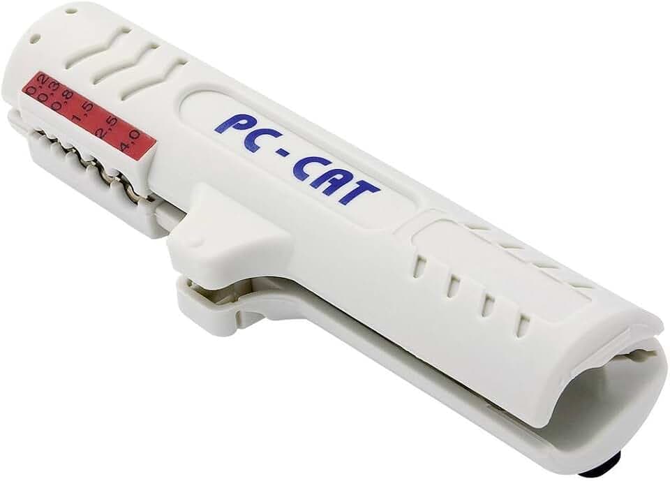 JOKARI 30161 Entmanteler für Netzwerkkabel mit dünner Auߟenisolierung, weiss L 124 x B 35 x H 25 mm