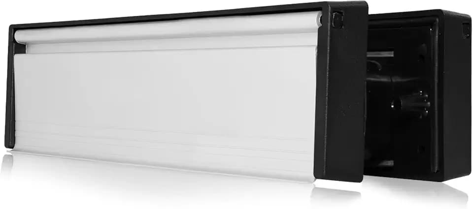 UAP MailPlate Briefkasten, 30,5 cm, Mattes Chrom - Hochwertiger Luftdichter Teleskop-Briefkasten für PVC-Türen Mit 20-40 mm Türstärke