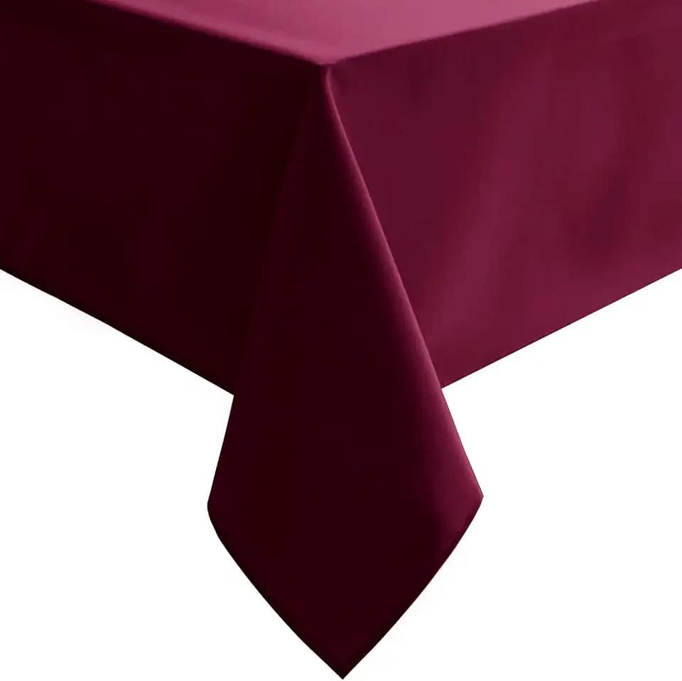 Hiasan Burgundy Tablecloth for Square Tables, 30 x 30 Inch, 1 Pack