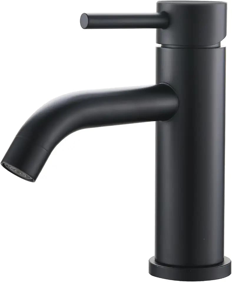 Ibergrif M11003B Wasserhahn Bad Schwarz Matt, 69 mm