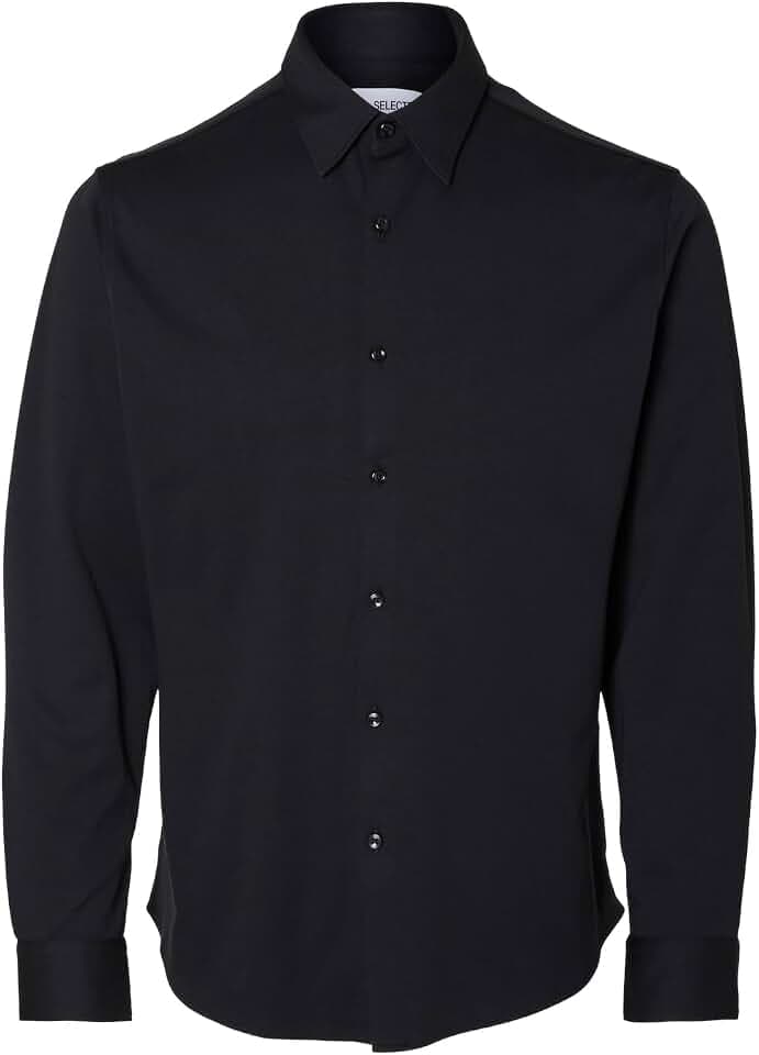 Selected Homme Herren Slhslim-Jersey Shirt Ls Noos Hemd
