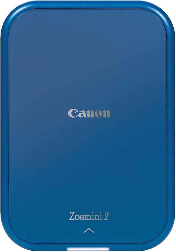 Canon ZOEMINI 2 Mini Fotodrucker für Handy + 20er + 10er Circle Sticker | Für unterwegs; Bluetooth 5.0 kabelloses Drucken, Thermodrucker ohne Tinte, wasserfeste reißfeste Fotos, 20 Drucke Akku
