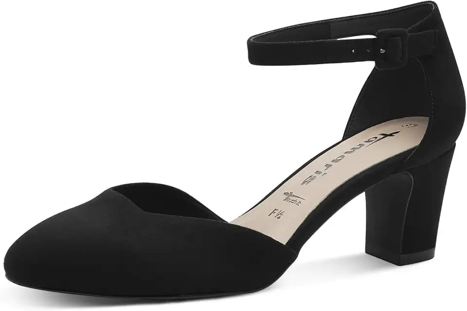 Tamaris Damen Pumps Absatzschuhe Riemchenpumps schwarz schwarz