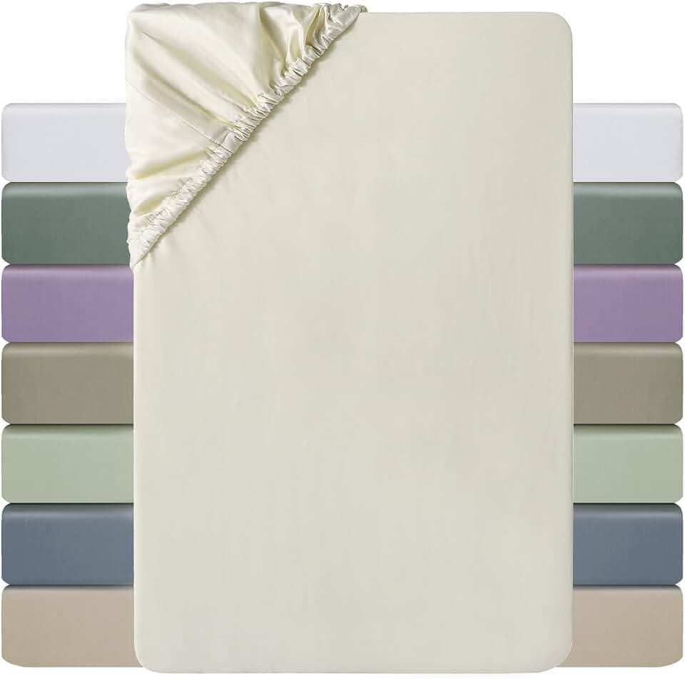 MILDLY Spannbettlaken 200x200 Satin Baumwolle Oeko-TEX Beige