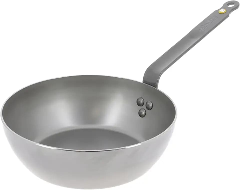de Buyer - Bauernpfanne MINERAL B aus Eisenstahl - 24 cm - 5614.24, Silber