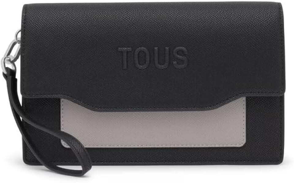 TOUS CLUTCH AUDREE SAFFIANO NEGRO-GRIS