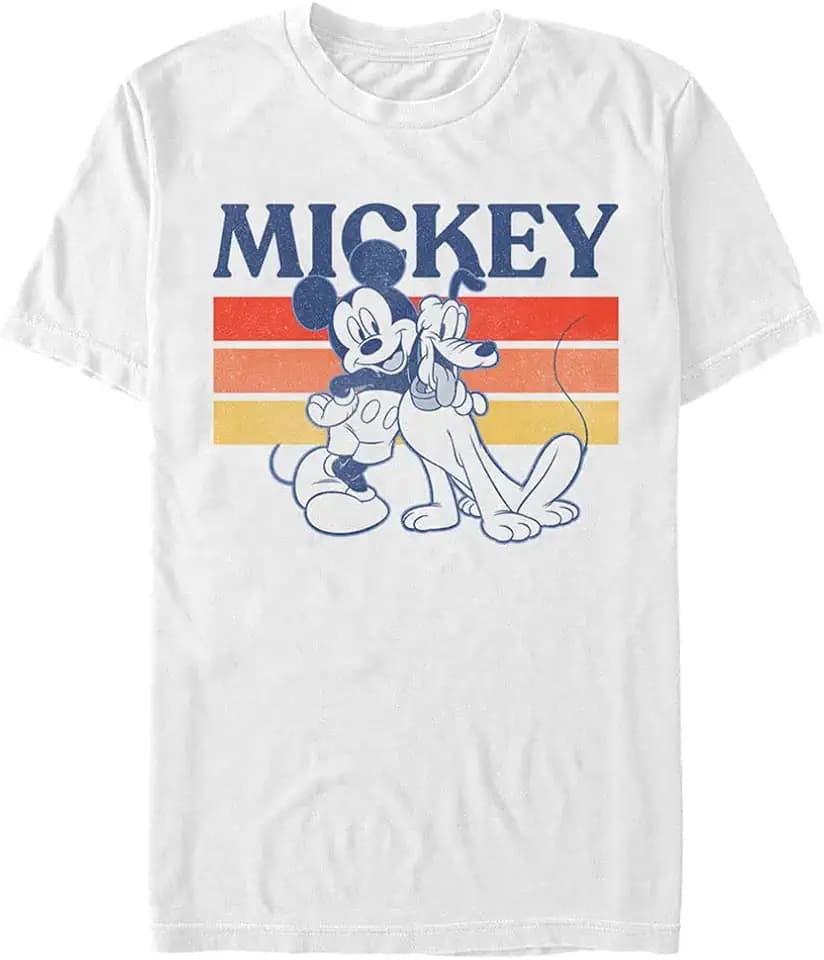 Disney Big & Tall Classic Mickey Retro Squad Men's Tops Short Sleeve Tee Shirt