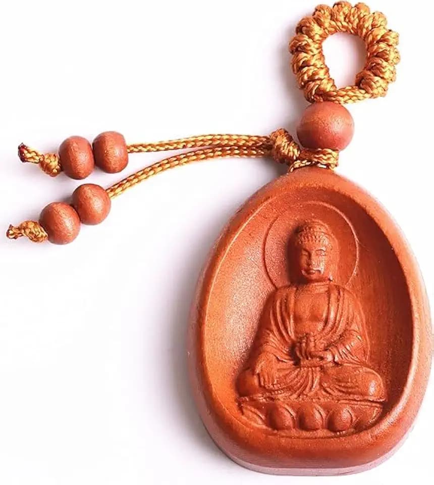 LUCKY BUDDHIST - Handgefertigter Buddha-Schlüsselanhänger, kleine Reise-Glücksbringer, buddhistische Geschenke