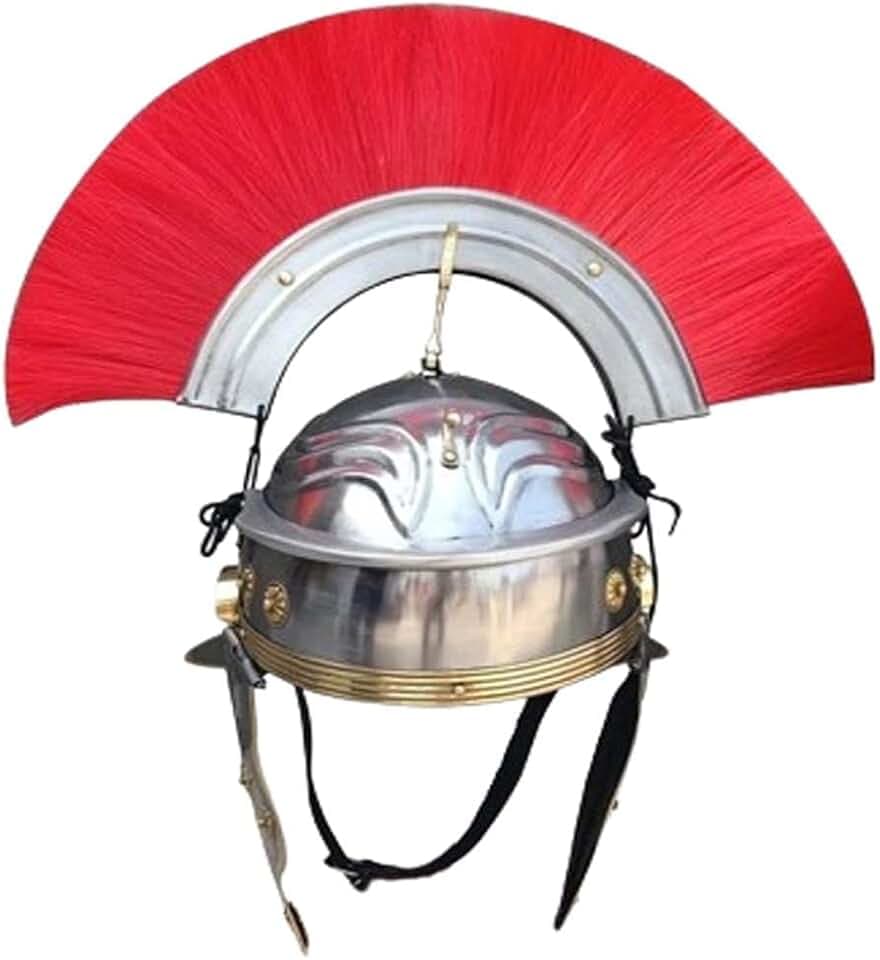 New Roman Imperial Gallic Centurion Helmet Armor Red Crest Plume Roman Helmet Armor Medieval crafts Helmat