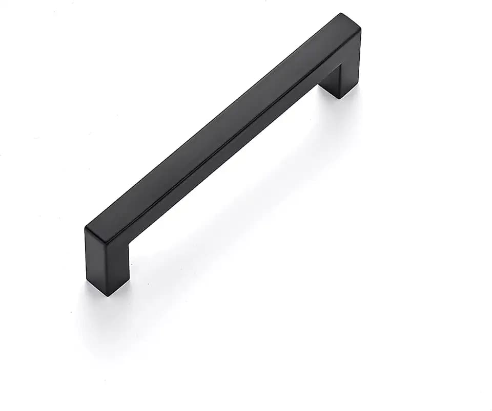 Ravinte Matte Black Square Cabinet Handles Drawer Pulls,5 Inch,1 Pack