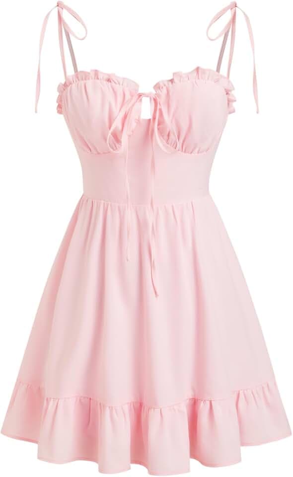 CIDER Floral Dress for Women Summer Mini Sundresses Spaghetti Strap Cute Vacation Dresses Boho Casual Outfits