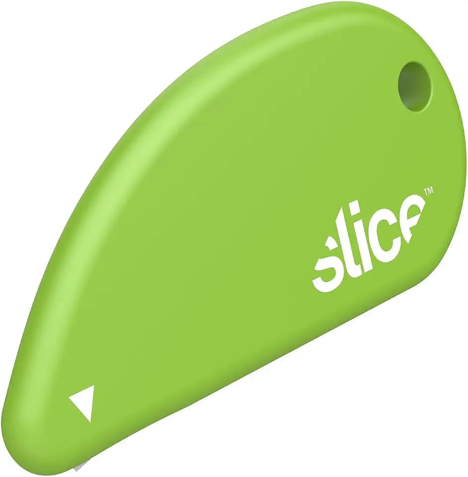 Slice Micro Safety Cutter, Safe Ceramic Box Cutter Lasting 11x Longer than Metal, Keychain Box Opener, 12 Pack