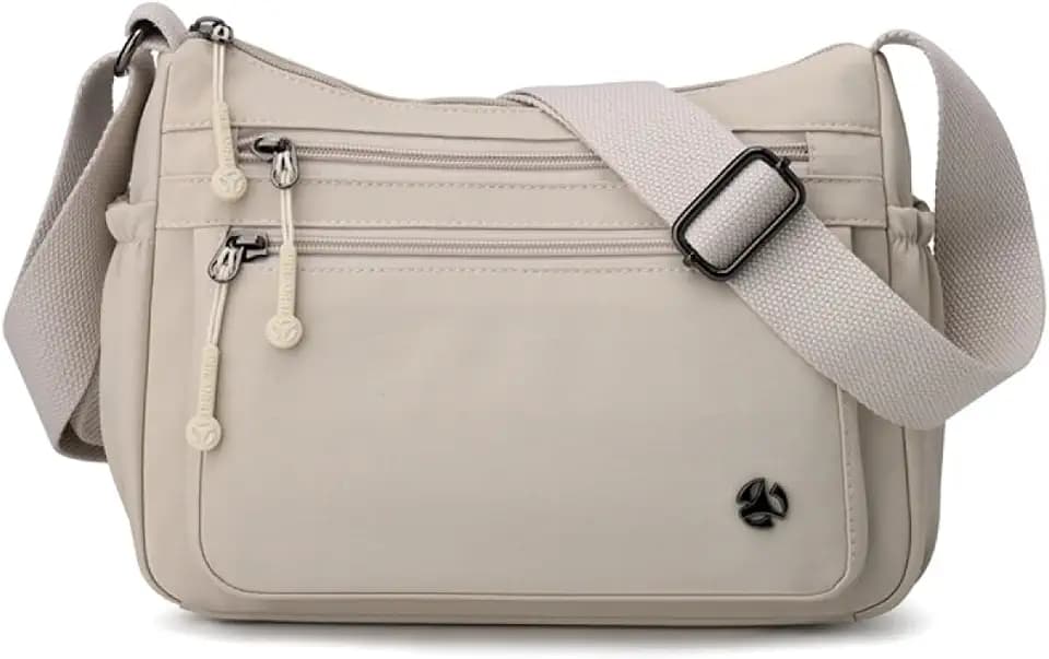 Shoulder Bags for Women Nylon Multi Pocket Crossbody Bags Waterproof Lightweight Travel Purses and Handbags
