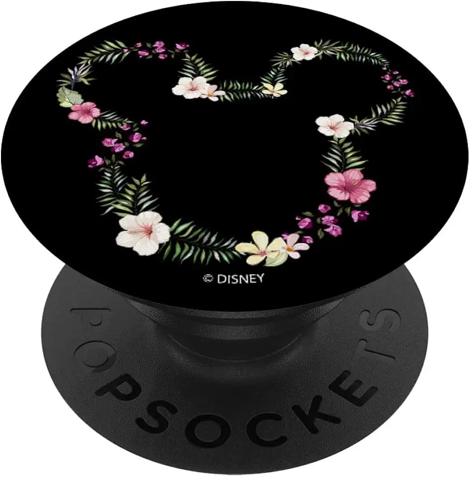 Disney Mickey & Friends Mickey Hawaiian Floral Outline Ears PopSockets Swappable PopGrip