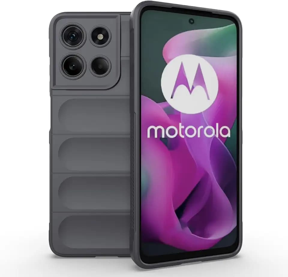 EASSGU Hülle für Motorola Moto g15 / Motorola Moto g15 Power (6.72" Inches) Weiche TPU Silikon Fall und Kratzschutz Handyhülle - Dunkelgrau