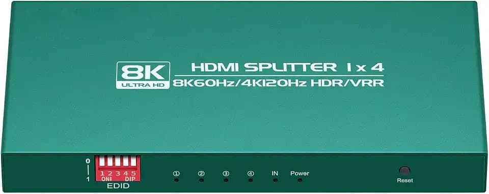 HDMI Splitter 1 in 4 Out 4k 120hz hue sync Box 1x4 hdmi Duplicator 4k 120hz 4 Way hdmi2.1 Splitters 1x4 4 Way hdmi Splitter 1 in 4 Out 8k 4 Port hdmi2.1 Splitters