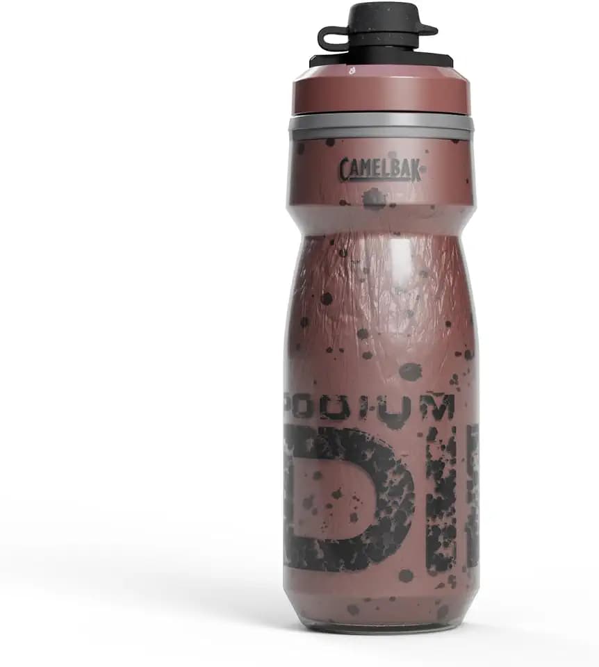 CAMELBAK Podium Dirt Series Chill 21oz Fahrrad Trinkflasche – isolierte Doppelwand – selbstschließender Deckel – auslaufsicher – BPA-frei – ergonomisch – Asphalt, Größe: OS