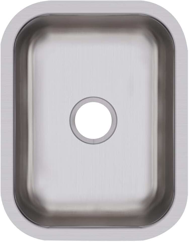 Elkay DXUH1318 Dayton Single Bowl Undermount Stainless Steel Bar Sink, 16 x 21