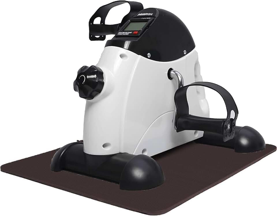 PROIRON Mini Bike Heimtrainer，Pedaltrainer für Senioren，Arm- und Beintrainer mit Matte，Glatte und Geräuschlose Bewegung，Einfach zu Montieren