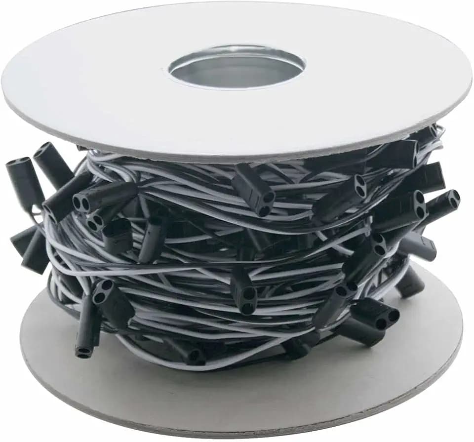 United Pacific 34196 Double Female Bullet Plugs, 150 Count, 2-Prong, 16G Wire Harness Roll - 100' W/8" Lead Between Plugs – 100t Roll - ONE Roll