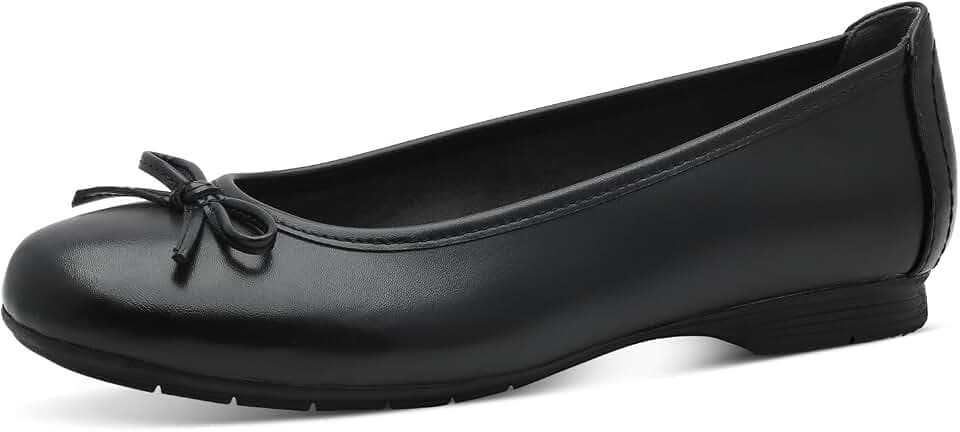 Jana Damen Ballerinas mit Schleife Vegan