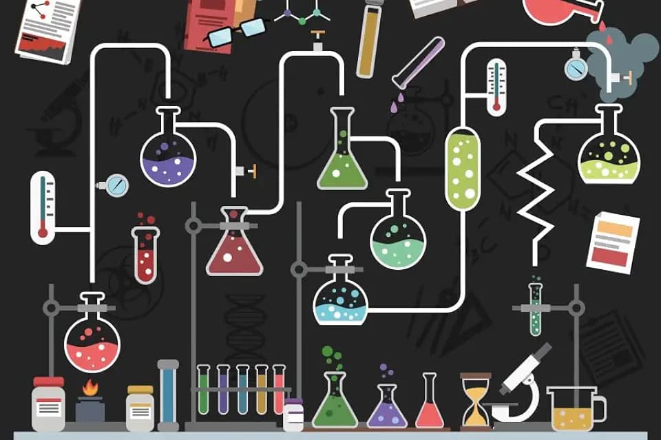 10x8ft Science Backdrop Chemistry Lab Banner Background