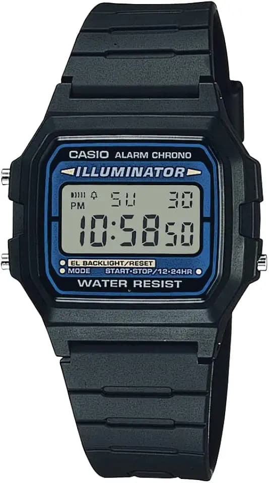 Casio F-105W-1A Vintage Illuminator | Classic Digital Watch | EL Backlight | 1/100-Second Stopwatch | Daily Alarm | 7-Year Battery | Water Resistant | Unisex