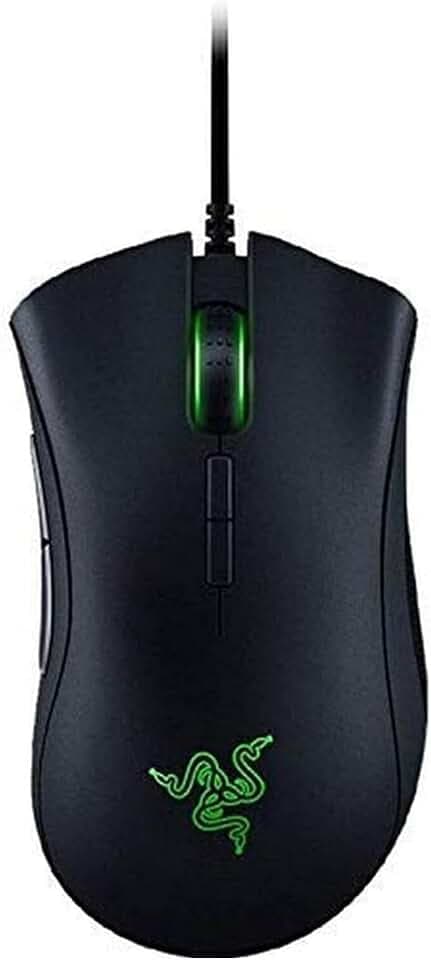 Razer DeathAdder Elite Gaming Mouse: 16,000 DPI Optical Sensor - Chroma RGB Lighting - 7 Programmable Buttons - Mechanical Switches - Rubber Side Grips - Matte Black