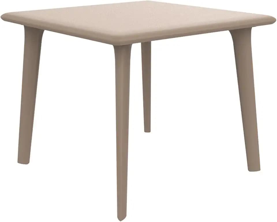 Resol New Dessa – Tisch, Kunststoff, 90 x 90 x 74 cm 90x90x74 cm sandfarben