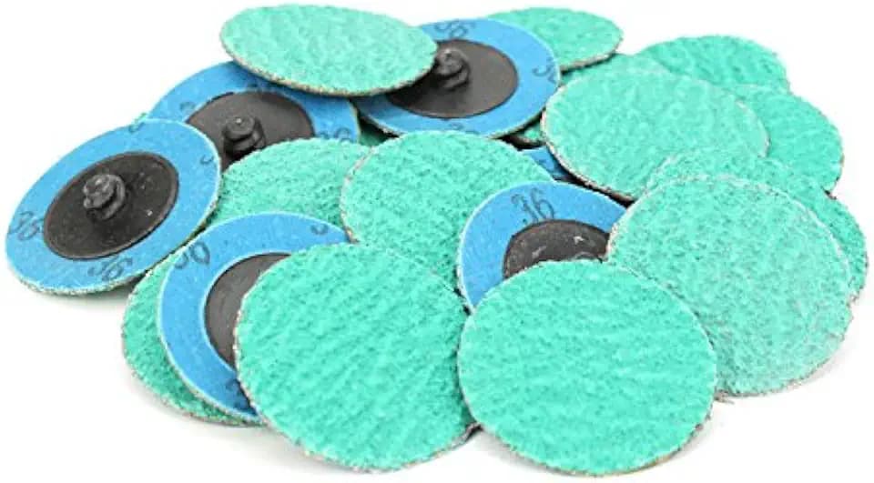 BHA 2 Inch Green Zirconia Grinding Aid Sanding Discs - 36 Grit - 25 Pack