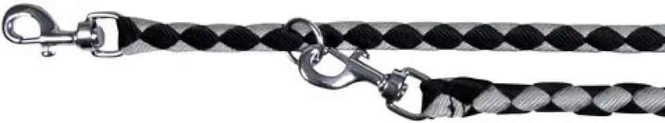 TRIXIE Hundeleine Cavo V-Leine L–XL, 2,00 m ø 18 mm in schwarz - verstellbare Leine für Outdooraktivitäten - für große bis sehr große Hunde - 143601