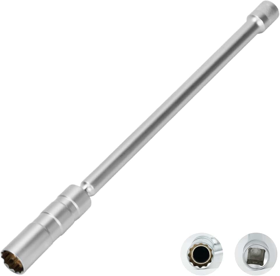 zündkerzenschlüssel 14mm 3/8" 293mm lang, Stecknuss Zündkerzen Nuss 14 mm 3/8 zoll für auto Chrom-Vanadium-Stahl (14mm)