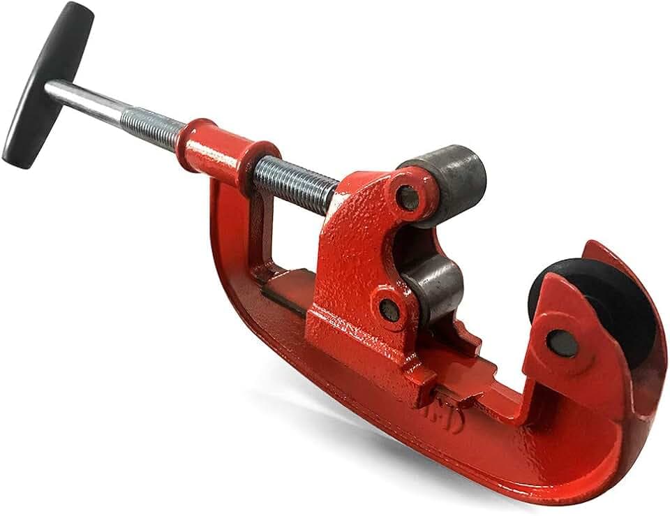 QWORK® Robuster Rohrschneider, 1-inch (25 mm) bis 3-inch (80 mm) Leitungsschneider für Schneiden von Edelstahl, Stahl, Kupferrohr, PVC Aluminium