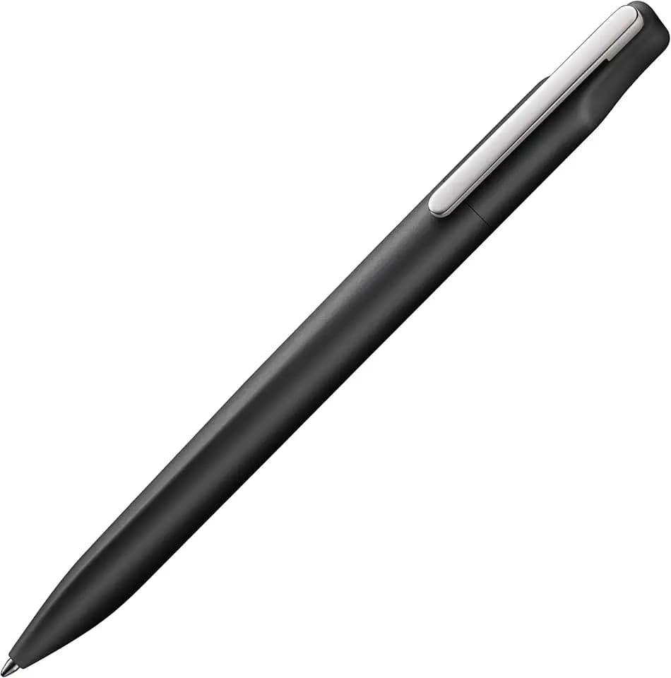 Lamy xevo black Kugelschreiber - ausbalancierter Kuli mit Drehmechanik & Strichbreite in M - in Dreiecksform mit Clip aus Metall - inkl. Großraummine M 16 in Stichbreite M in blau