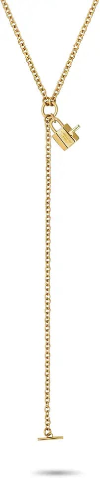 LIEBESKIND BERLIN Damen Schmuck Love-Lock - Kette & Armband mit coolem Liebeskind Schloss-Anhänger aus Edelstahl - Erhältlich in Silber, Gold & Roségold, Größenverstellbar