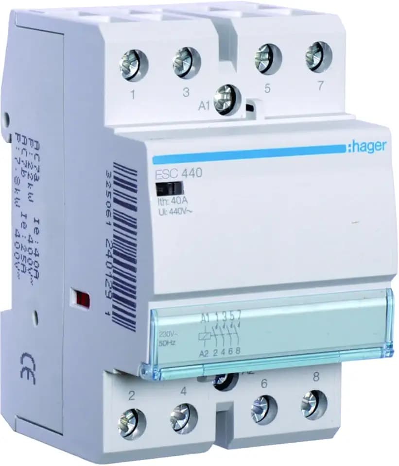 Hager ESC440 Installationsschütz 40A 400V/UC 4S