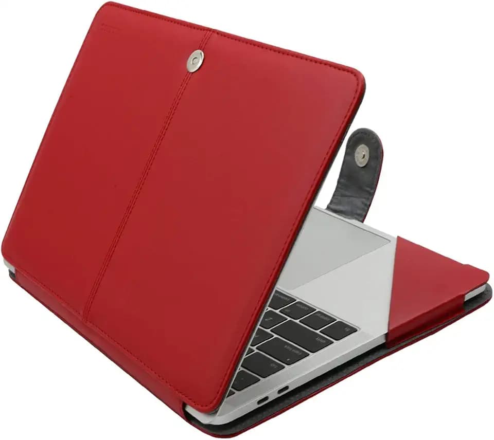 MOSISO PU Leather Sleeve Case Compatible with MacBook Air 13.6 inch