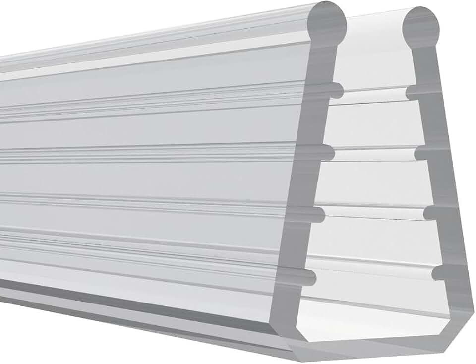 cyclingcolors dichtungsband silikon transparent 6x8mm L = 2m für Duschabtrennungen, Badewannen, Duschtüren, Dichtung Duschdichtung Glasstärke 5/6 mm Glasscheibe