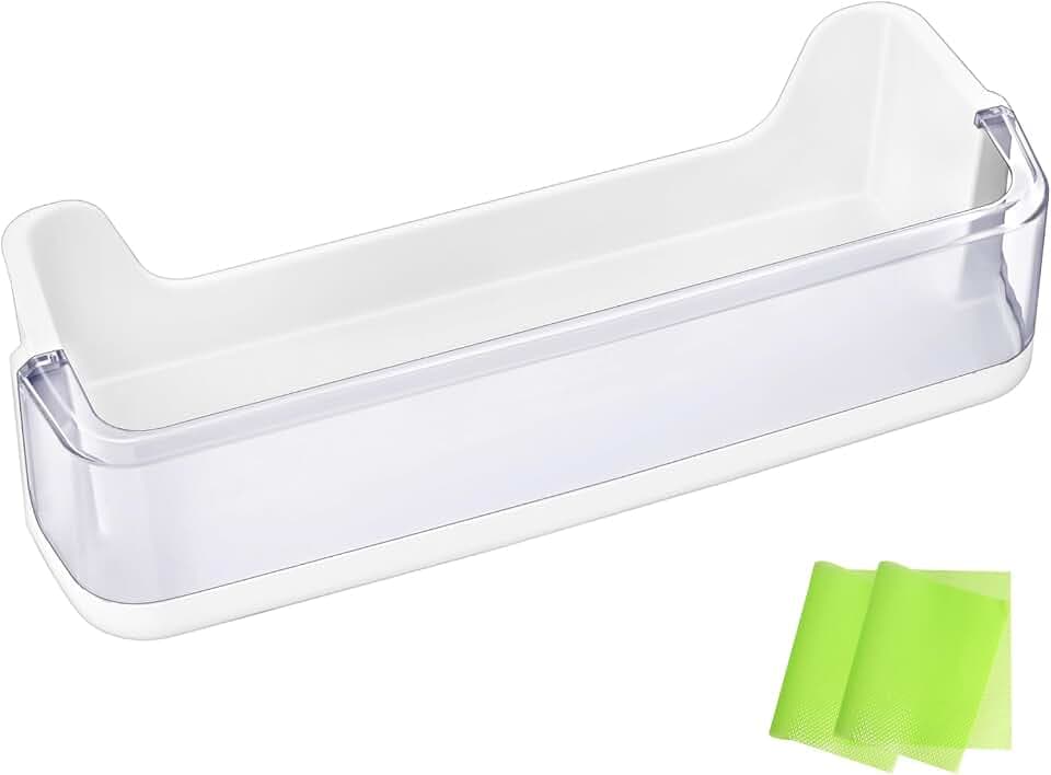 UPGRADED DA97-08347A Refrigerator Door Shelf Bin Replacement for Samsung Fridge RS265TDRS RS25H5111BC RS25H5111SR Door Shelf,DA63-05217A for Samsung Refrigerator Lower Bottom Door Bin Guard Shelf